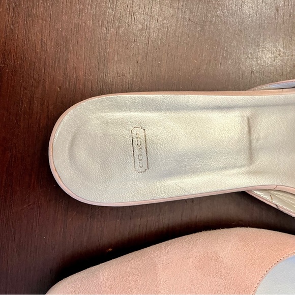 Coach square toe mule flats “Babette” pale pink - Picture 3 of 7